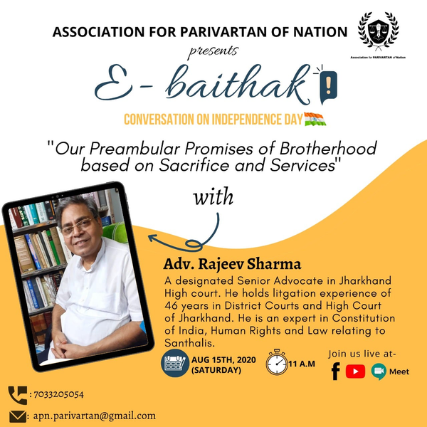 E-Baithak- Our preambular promises of brotherhood based on sacrifices of service