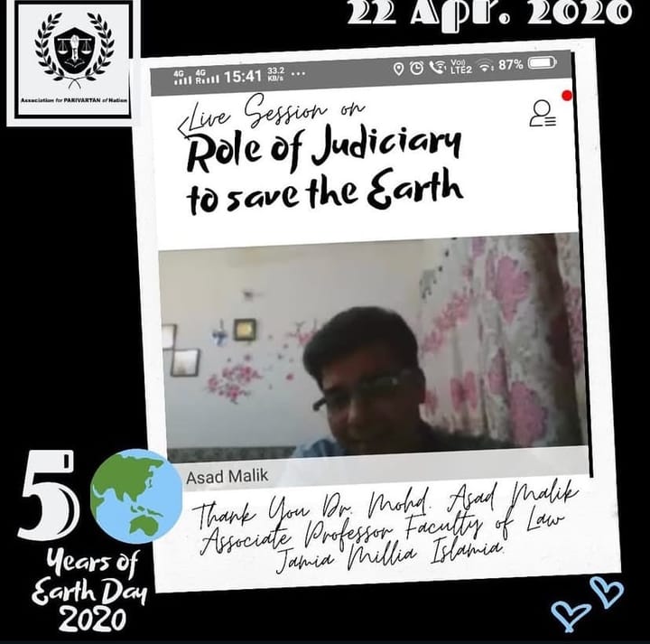 Role of the Judiciary to Save the Earth